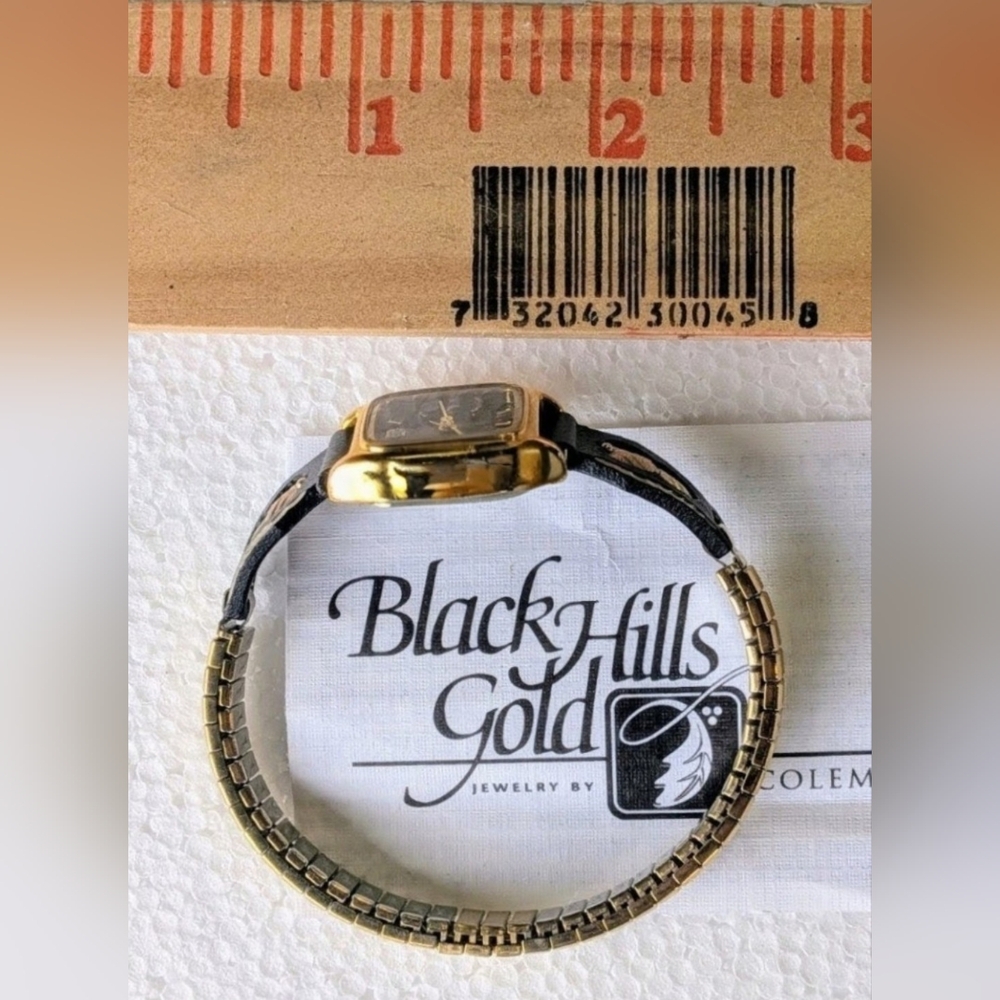 Black Hills Gold Diamond Watch with Gold Leaf Band - Picture 10 of 13